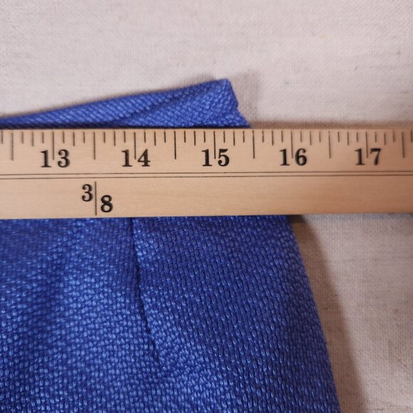 Tahari Arthur Levine Purple Blue Lined Pencil Skirt Womens 8 Rear Zip Pleats - Picture 3 of 14